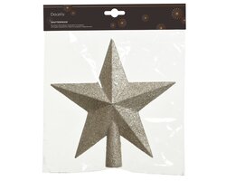 Decoris tree top star glitter pearl