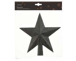 Decoris tree top star glitter black