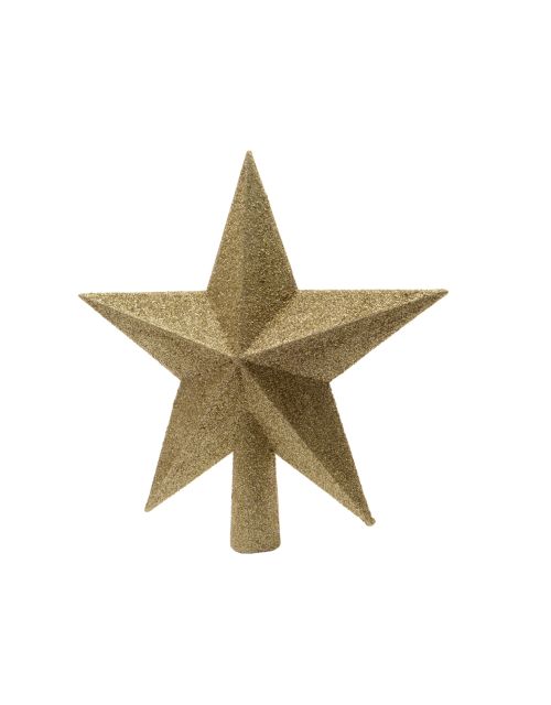 Decoris Piek ster kunststof glitter licht goud