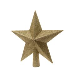 Decoris Piek ster kunststof glitter licht goud
