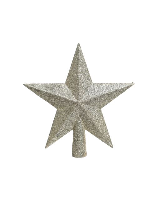 Decoris Piek ster kunststof glitter parel