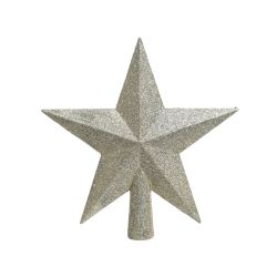 Decoris Piek ster kunststof glitter parel