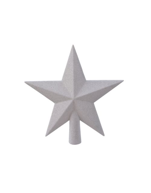 Decoris Piek polystyreen glitter winterwit L.4.2cm x W.19cm x H.19cm
