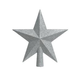 Decoris Piek polystyreen glitter zilver L.4.2cm x W.19cm x H.19cm