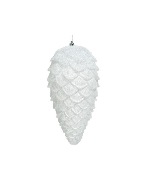 Decoris Dennenappel Plc Glitter Hang Helder 12x12x26.5cm