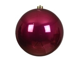 Decoris plain bauble shiny d20cm oxblood