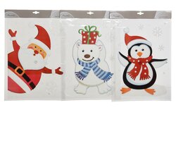 Decoris Raamdecoratie pvc flock 3ass