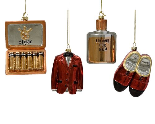 Decoris sigaren pak schoenen aftershave kunststof 4ass
