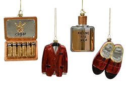 Decoris sigaren pak schoenen aftershave kunststof 4ass