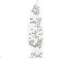 decoris snowball garland white