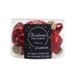 Decoris Ster glas mix kerstrood
