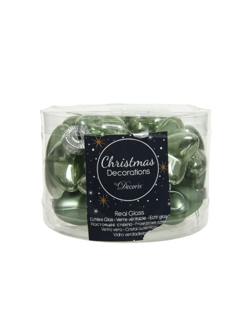 Decoris Ster glas mix salie groen