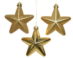 Decoris Ster polystyreen shiny, matt, glitter mix - afbeelding 2