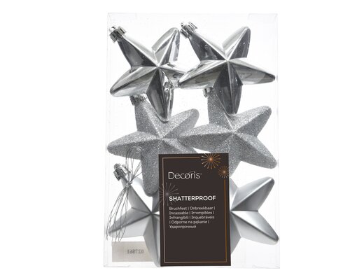 Decoris Ster polystyreen shiny, matt, glitter mix - afbeelding 1
