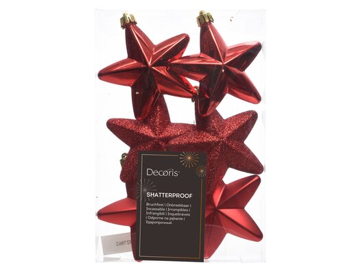 Decoris Ster polystyreen shiny, matt, glitter mix - afbeelding 1