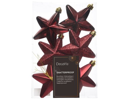 Decoris Ster polystyreen shiny, matt, glitter mix - afbeelding 1