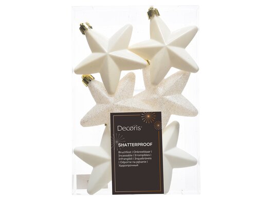 Decoris Ster polystyreen shiny, matt, glitter mix - afbeelding 1