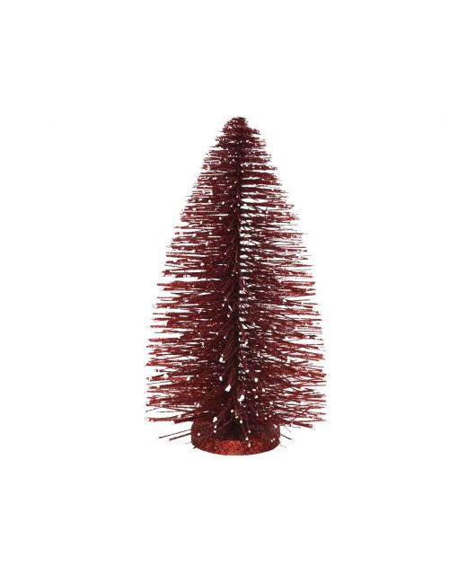 decoris tree with glitter red h53cm