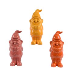 Decoris tuinkabouter Gnoom keramiek h25cm oranje tinten assorti 3