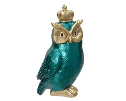 Decoris Uil polyresin owl with glitter