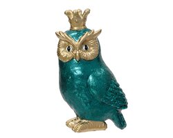 Decoris Uil polyresin owl with glitter