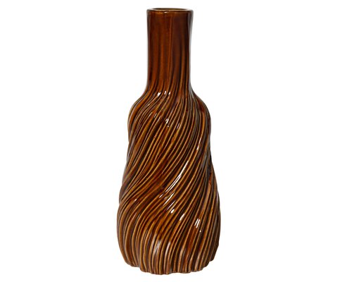 Decoris Vaas porselein cylinder reaction glazed with spiral