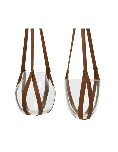 Decoris vase hanger 2ass brown