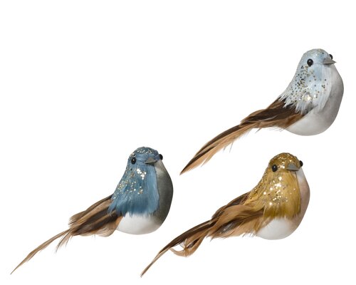 Decoris Vogel foam 3col ass