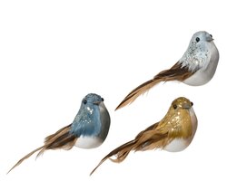 Decoris Vogel foam 3col ass