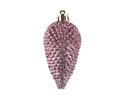 Dennenappel plc d4.5h8cm pnk 6st - afbeelding 2