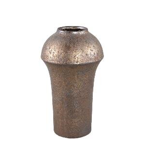 PTMD Desyah Bronze ceramic pot round high border M