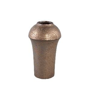 PTMD Desyah Bronze ceramic pot round high border S
