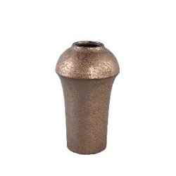 PTMD Desyah Bronze ceramic pot round high border S