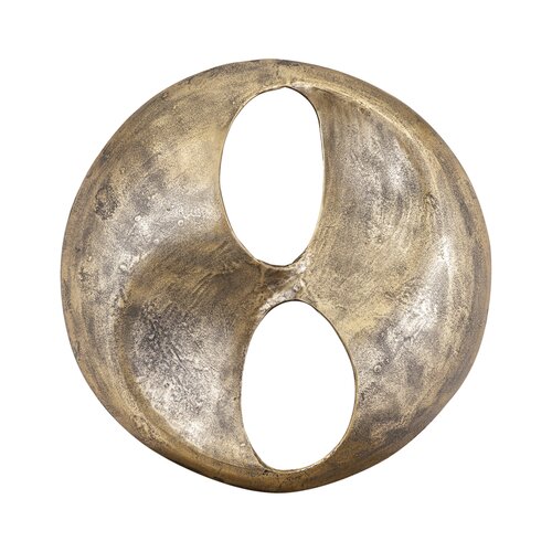 PTMD Deuie Brass casted alu wall panel rounded large - afbeelding 1