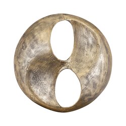 PTMD Deuie Brass casted alu wall panel rounded large - afbeelding 1