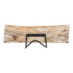 PTMD Dezz Black iron with wood bottle holder