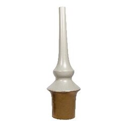 PTMD Diani Beige ceramic pot gold base round narrow L