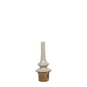 PTMD Diani Beige ceramic pot gold base round narrow M