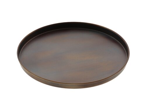 Dienblad sarlek d25h2cm brn/gd