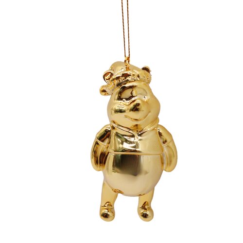 Disney 3D ornament Winnie the Pooh santa hat gold