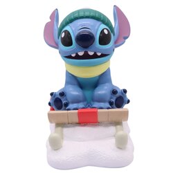 Disney 3D seasonal statue Stitch sled