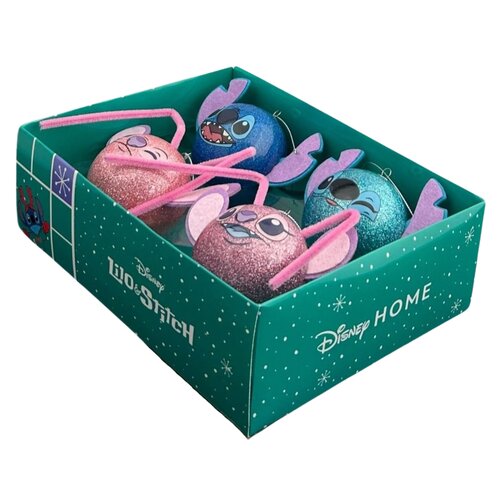Disney Bauble box 4 pcs faces Stitch
