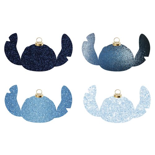 Disney Bauble box 4 pcs Stitch ears glitter