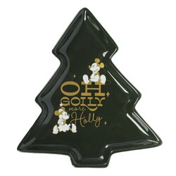 Disney Christmas tree plate Mickey & Minnie