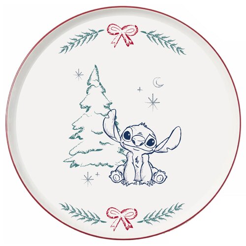 DISNEY Dinerbord porselein stitch kerstboom