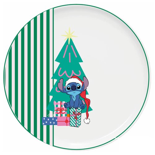 DISNEY Dinerbord porselein stitch kerstboom