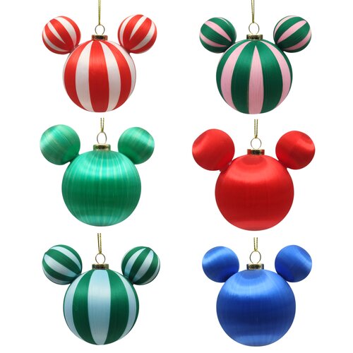 Disney Ear Baubles cord 6 assorted