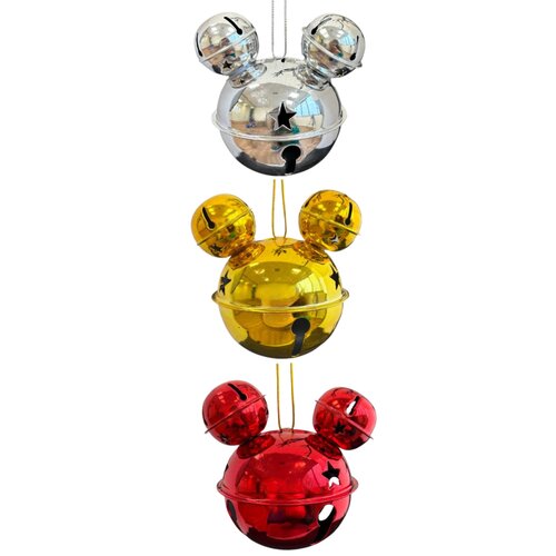 Disney Ear Baubles jingle bells 3 assorted