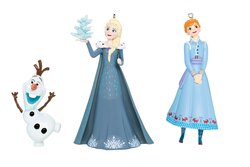 Disney Frozen 3 Asst Style Blow Mold kerstornament