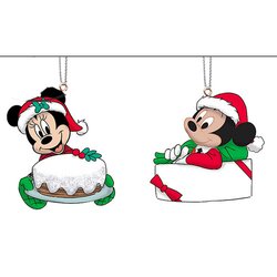 Disney Kerstbal Micky & Minnie 2 assorti